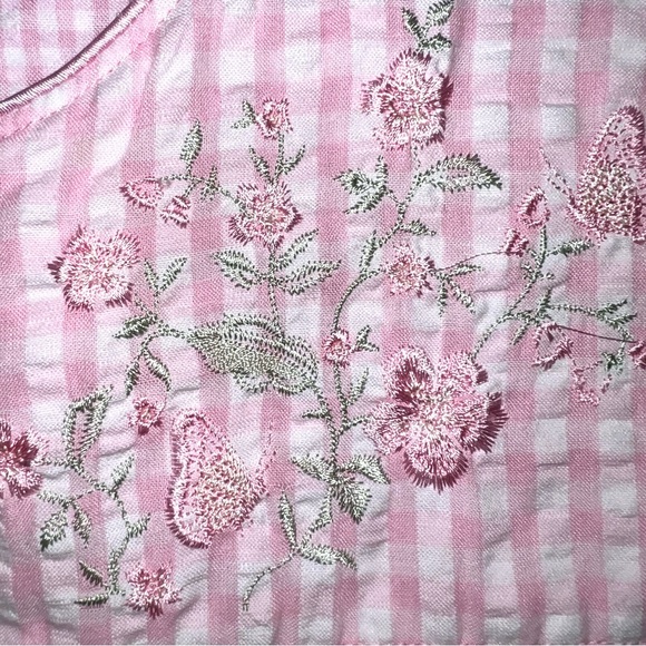 Croft & Barrow Women’s Night Gown Size M Intimates Pink Floral Embroidered - Picture 9 of 9
